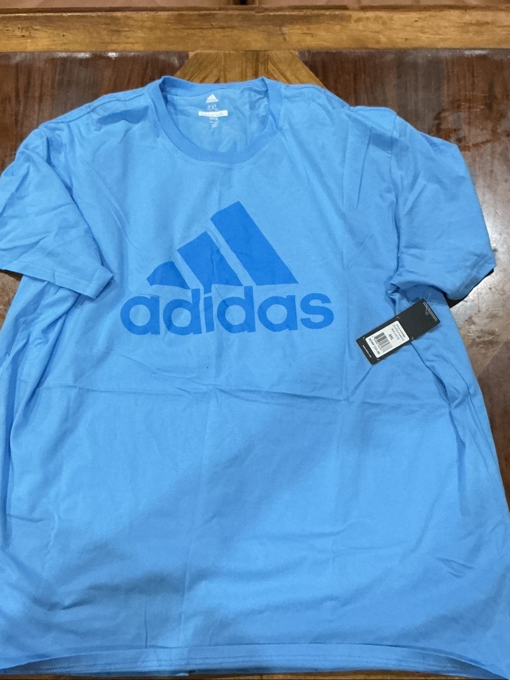 Big and Tall adidas Men’s Sky Blue Logo Short Sleeve Tee